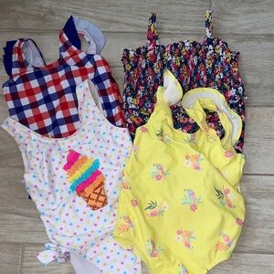 Girls 5T One Piece Bathing Suit Bundle